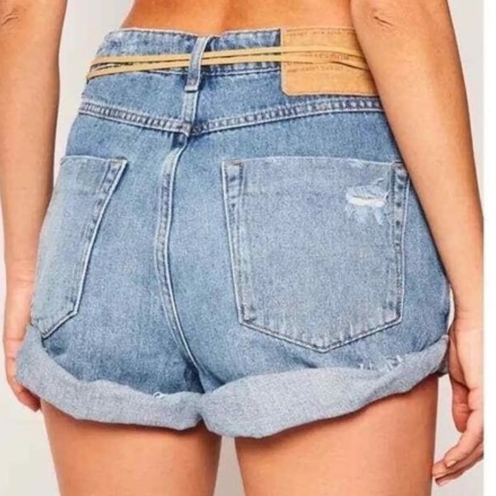 SOLD! ONE TEASPOON Mid Waist Bandit Shorts 25W 22964 NWT - Picture 6 of 12